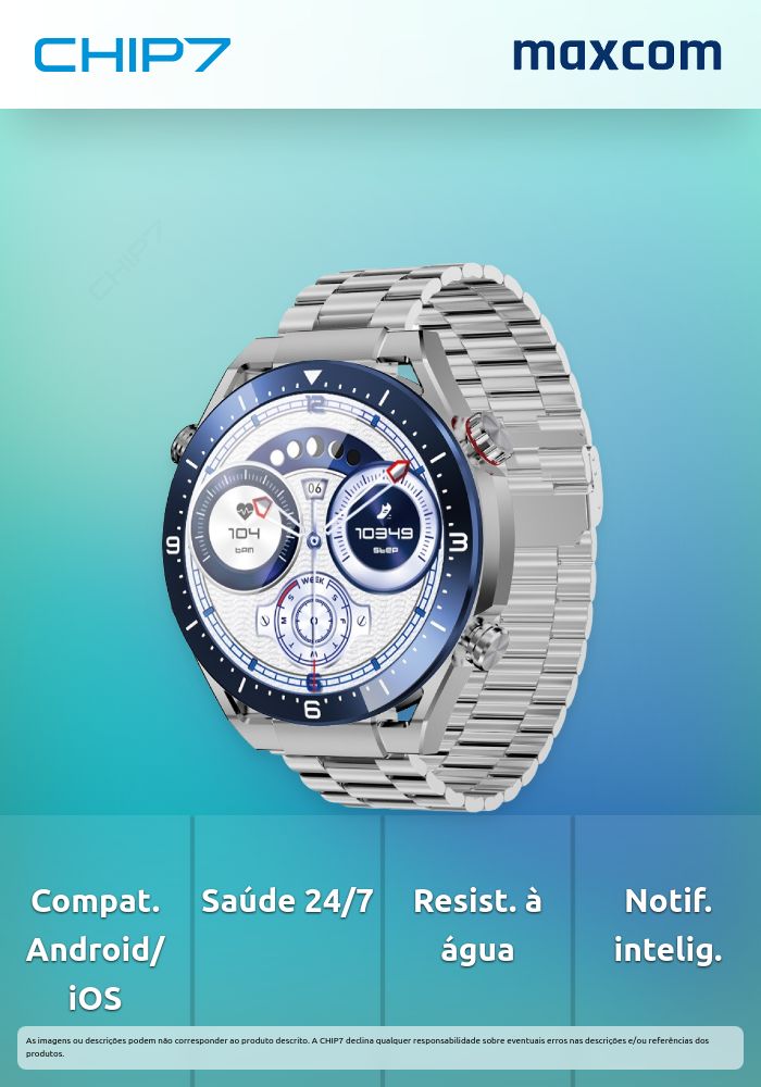 SmartWatch MAXCOM Ecowatch EW01 Silver Blue