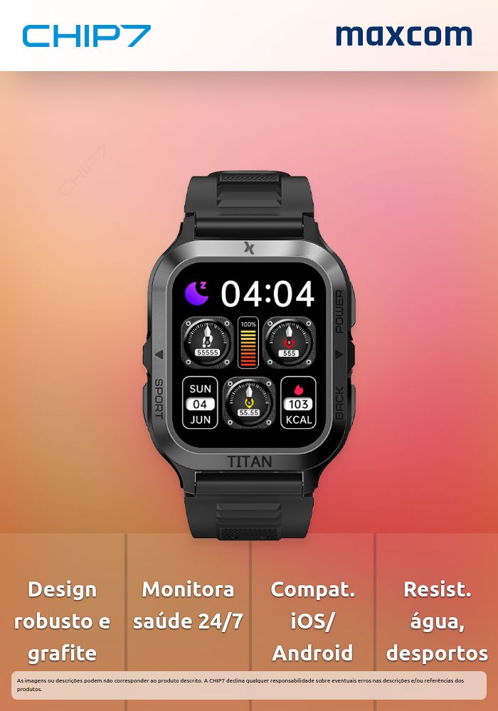 SmartWatch MAXCOM FW67 Titan Pro Graphite