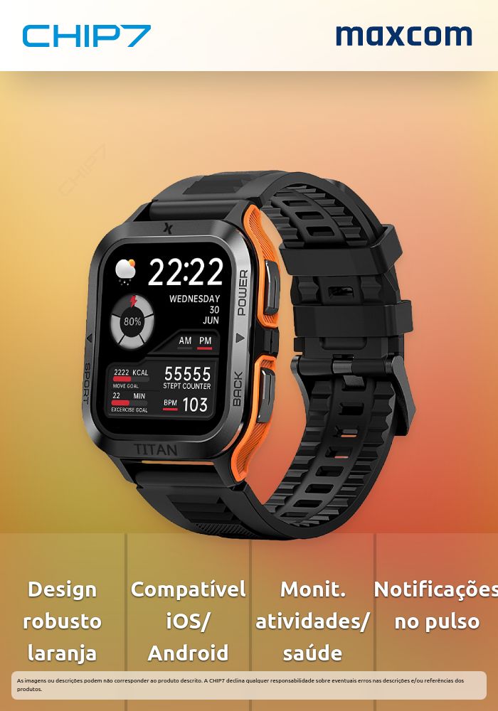SmartWatch MAXCOM FW67 Titan Pro Orange