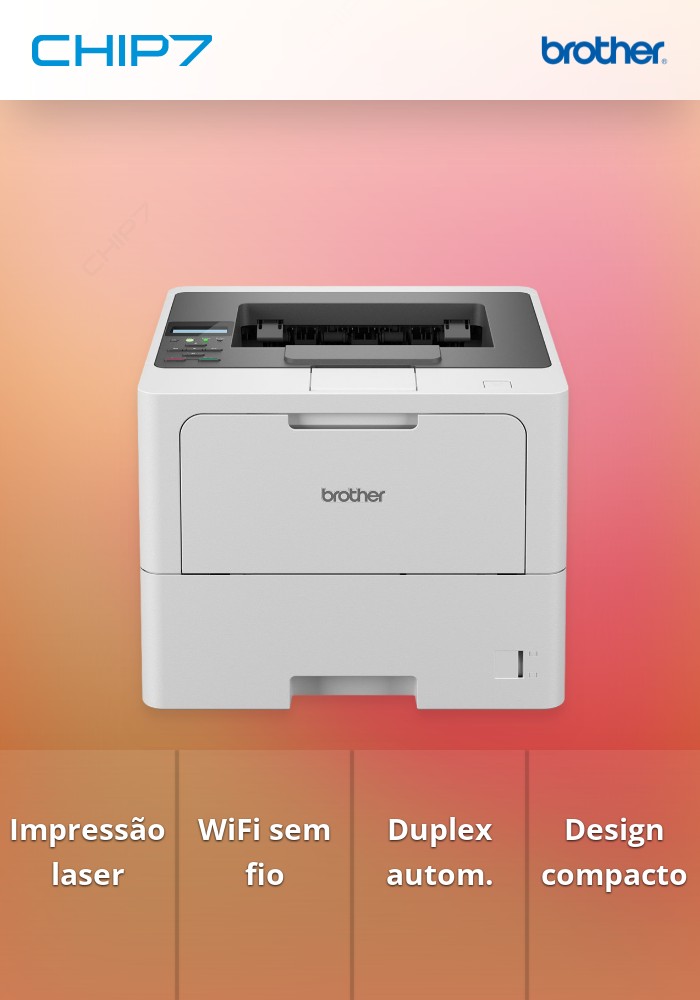 Brother HL-L6210DW Impressora Laser Monocromática WiFi Duplex Branca