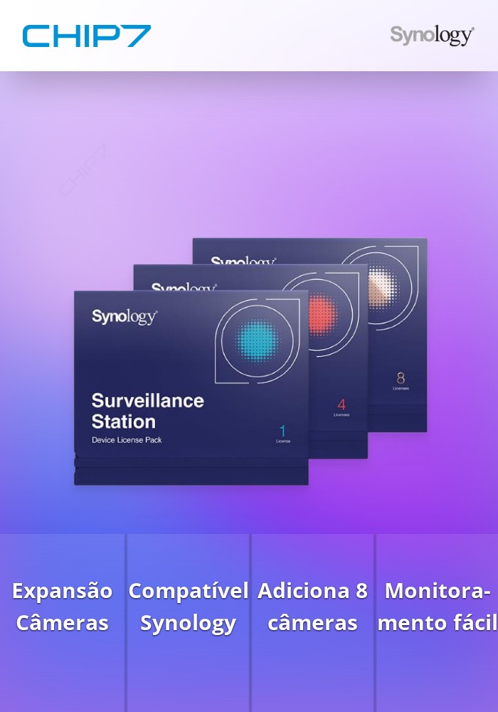 Synology Pacote de licença de câmera IP para 8 (CLP8)