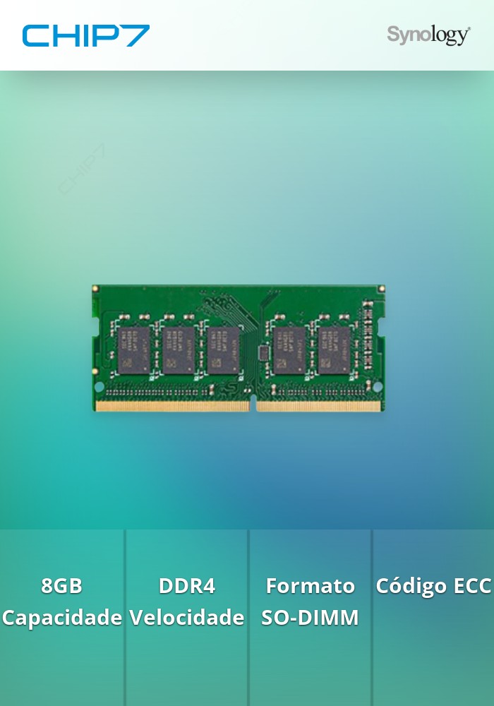 Memória RAM Synology DDR4 8GB SO-DIMM ECC
