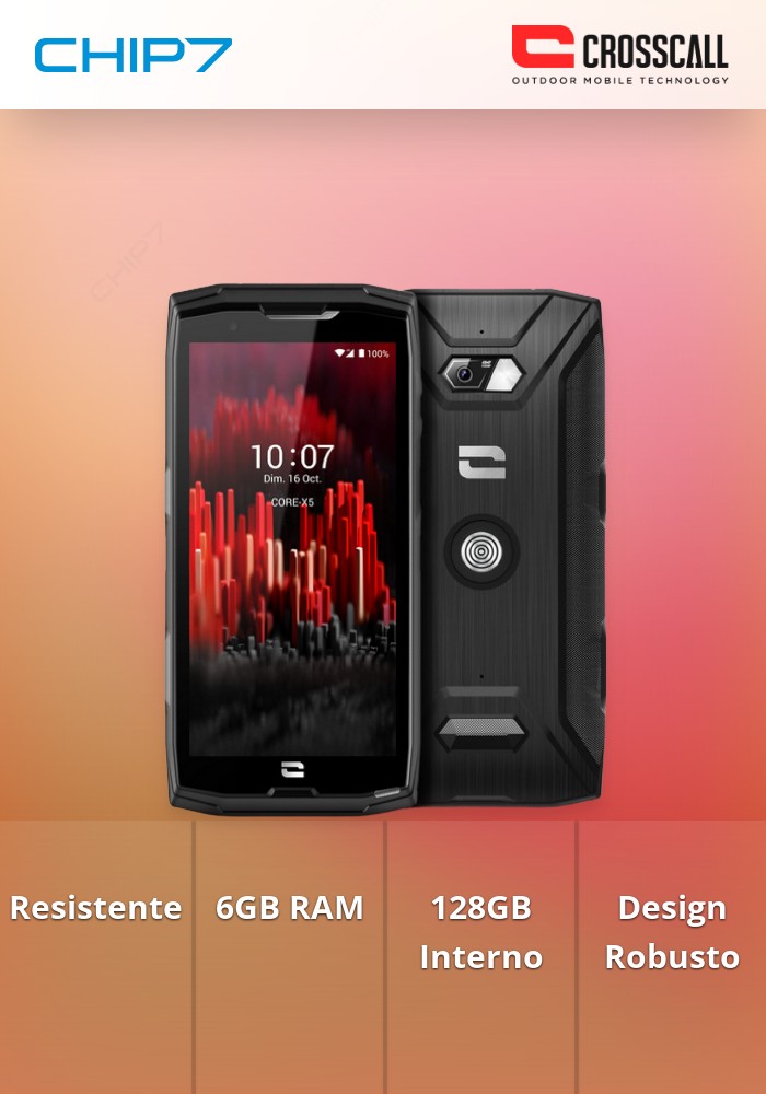 Smartphone CrossCall CORE X5 6GB RAM 128GB ROM Preto