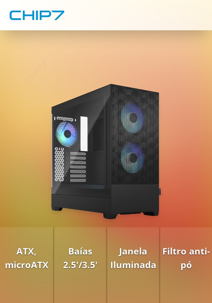 Caixa ATX Fractal Design Pop Air RGB Black TG Clear Tint