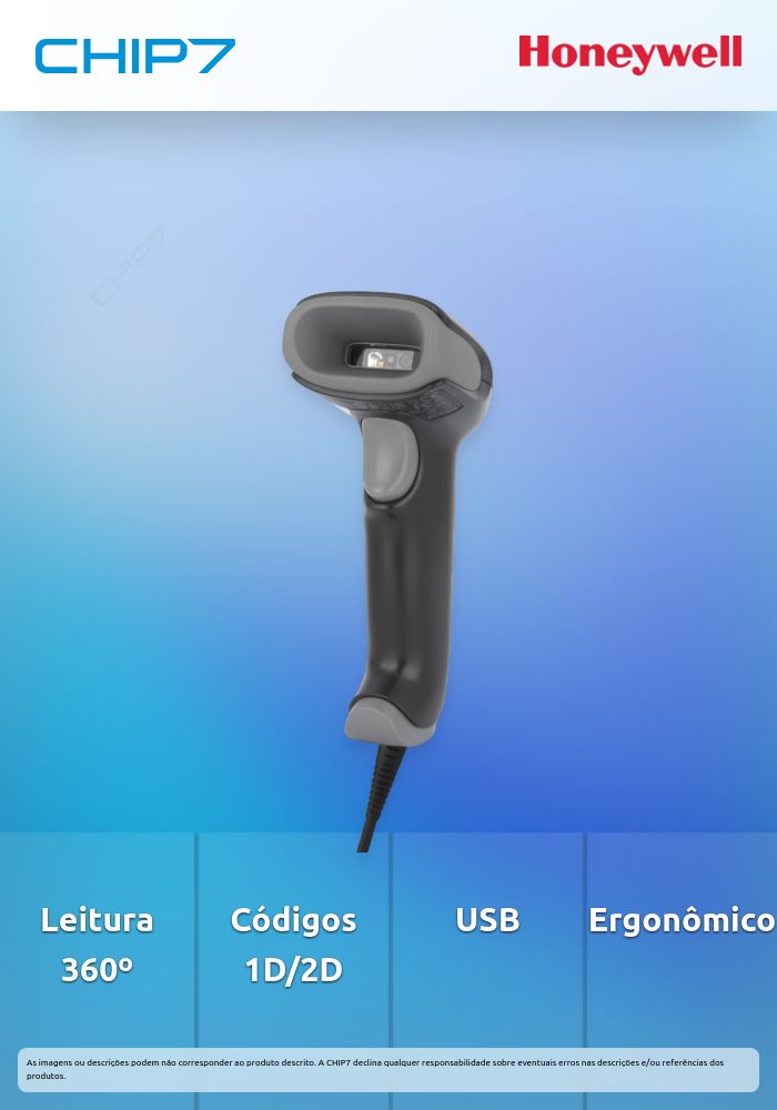 Leitor de códigos de barras Honeywell 1470G2D-2-R Preto
