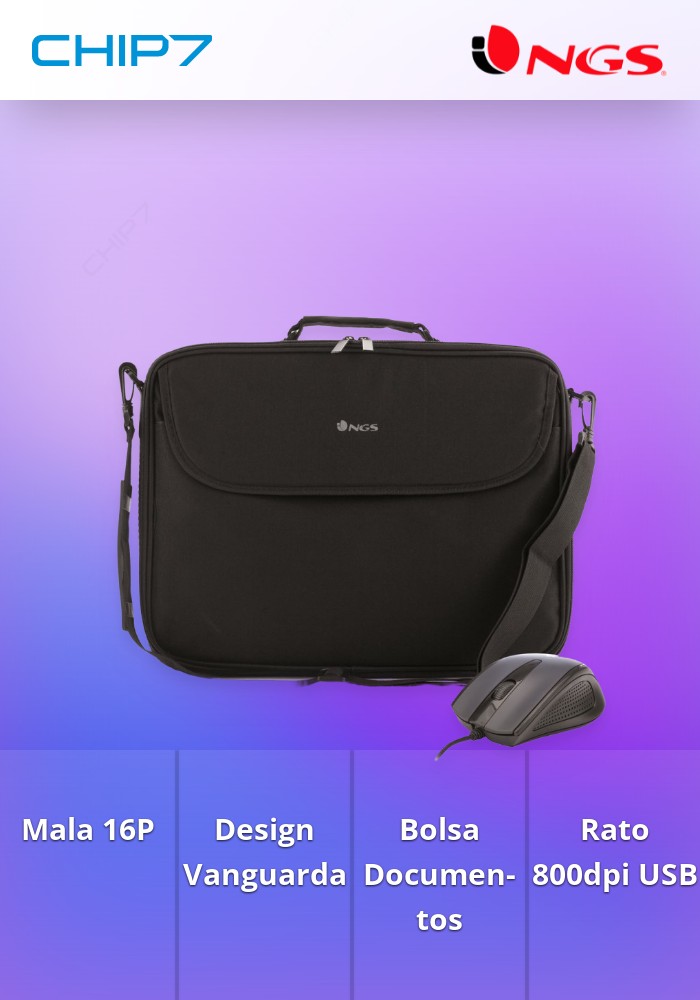 MALA TRANSPORTE + RATO PARA NOTEBOOKS DE 16P - BUREAU KIT