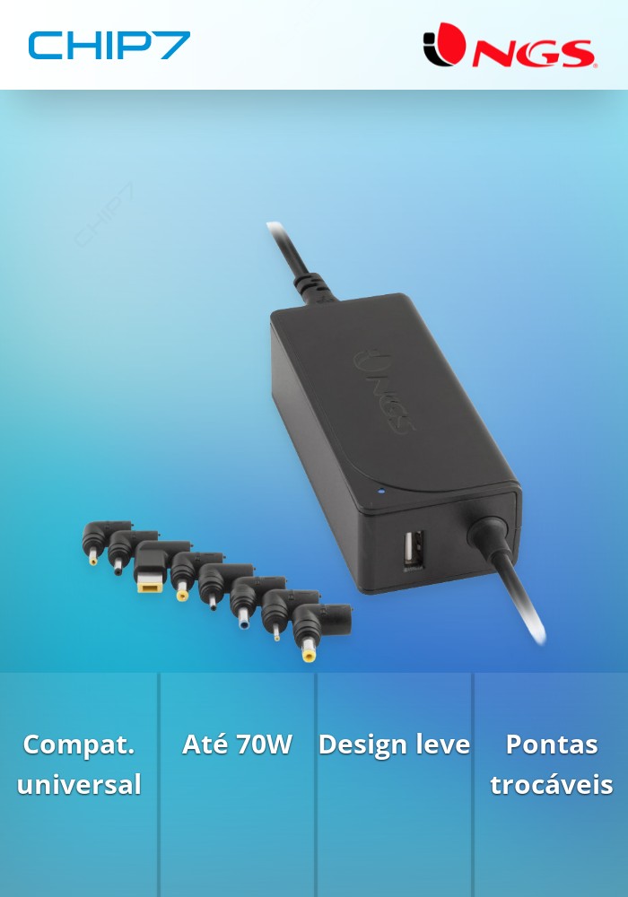 NGS CARREGADOR UNIVERSAL AUTOMATICO W-70W