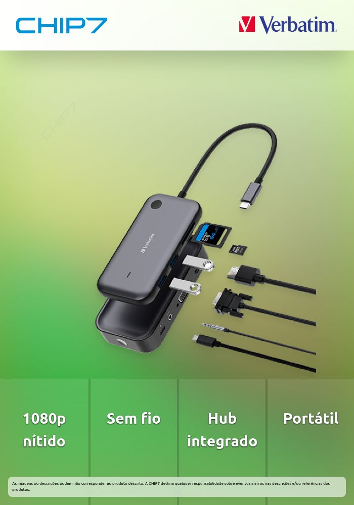 Transmissor Vídeo Verbatim Full HD Wireless USB-C Share My Screen