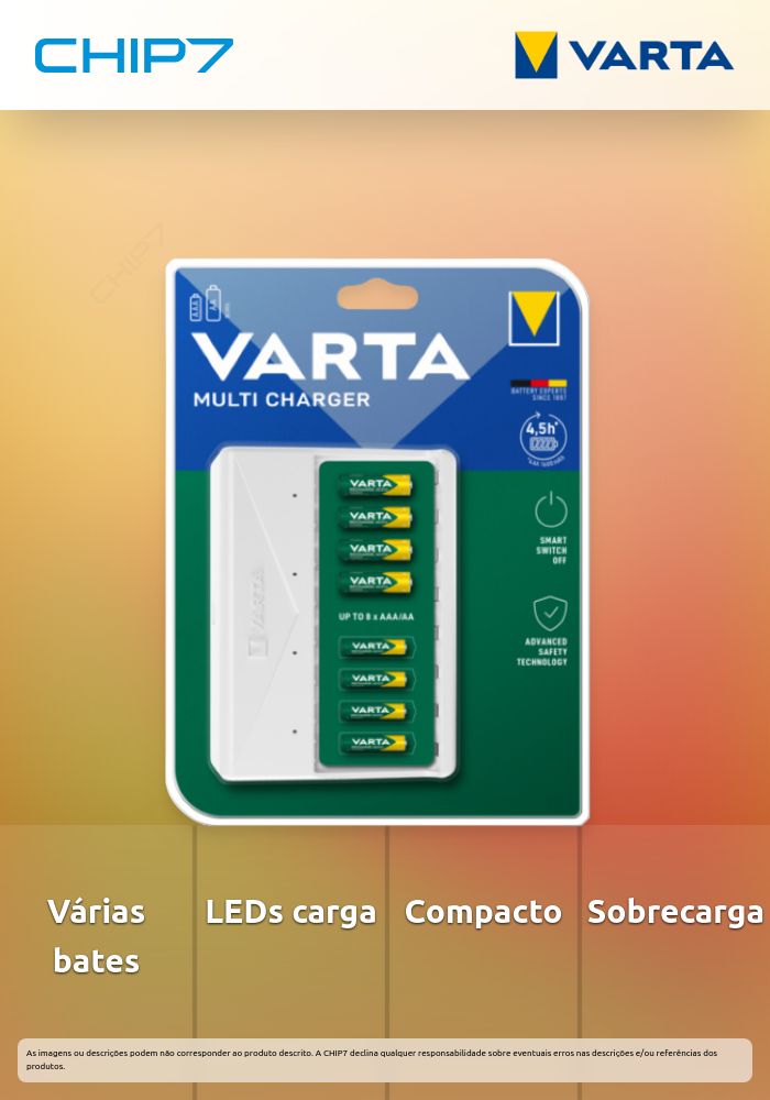 Carregador de Bateria Varta 57659 101 401 Branco