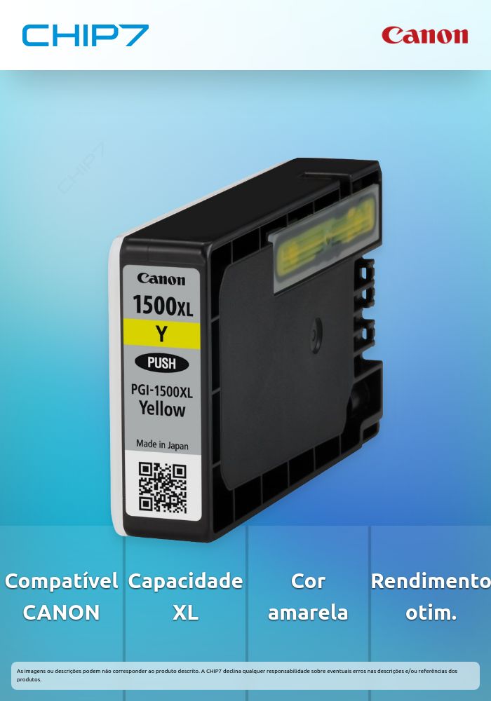 Tinteiro CANON PGI-1500XL Amarelo