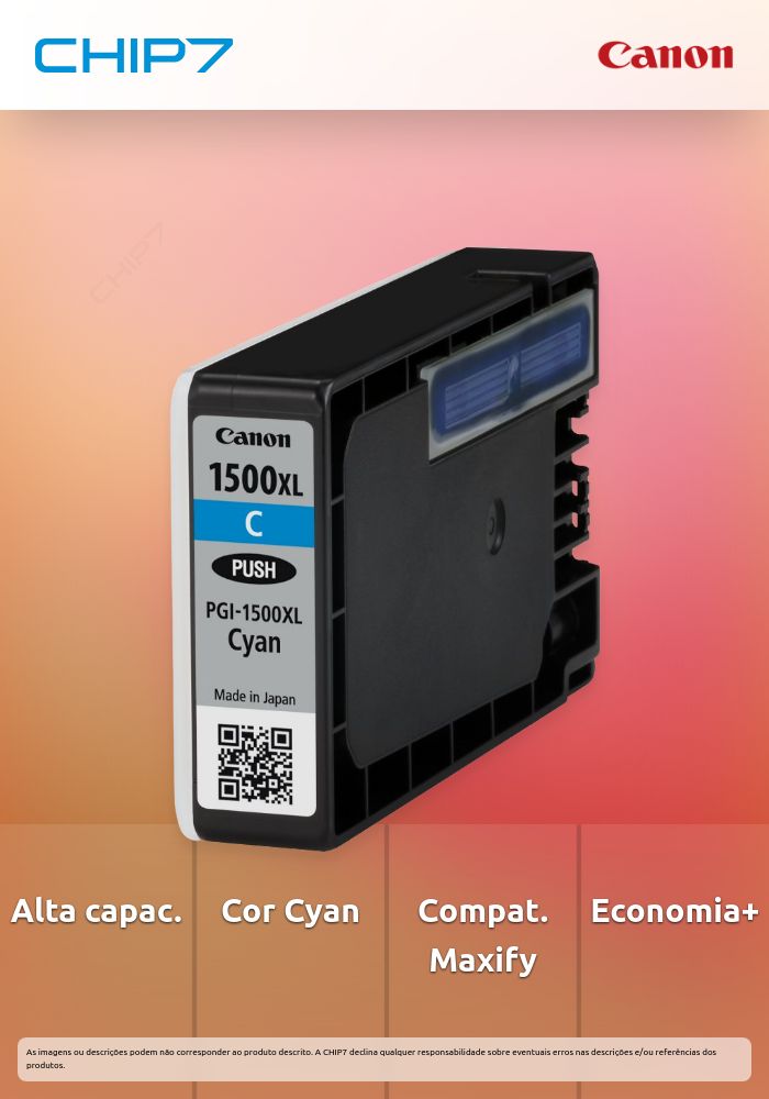 PGI-1500 XL Cyan Ink Cartridge Maxify séries