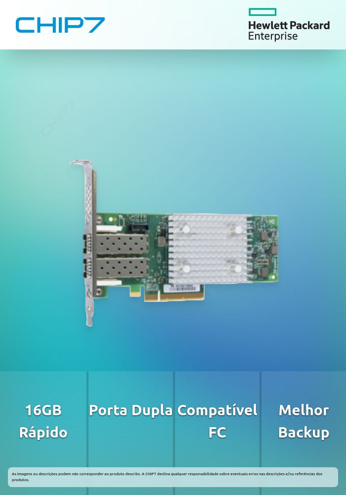 Adaptador de barramento host Fibre Channel HPE SN1100Q 16GB de porta dupla