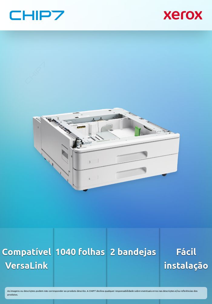 Bandeja de mídia / Alimentador Xerox 1040 folhas 2 Bandejas para VersaLink C8000 C9000