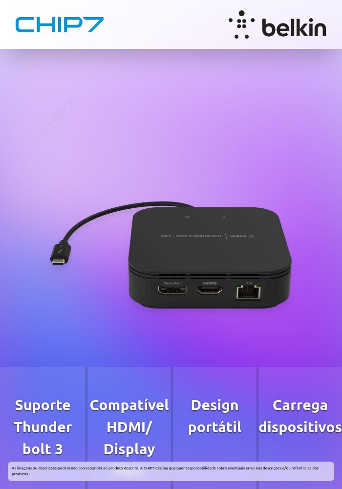 Docking Station Belkin Thunderbolt 3 HDMI DP F4U110BT