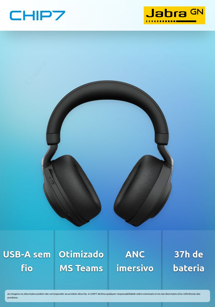 Headset Wireless USB-A Jabra Evolve2 85 MS Stereo (28599-999-999)