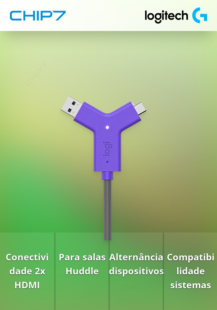 HUB Logitech Swytch 2x HDMI + 1x SuperSpeed USB + 2x USB-C para Room Solution Huddle Grande