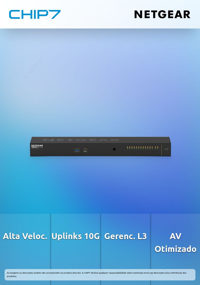 Switch NETGEAR AV Line M4250-12M2XF L3 Gerenciada 12 x 10/100/1000/2.5G + 2 x 10 Gigabit SFP+