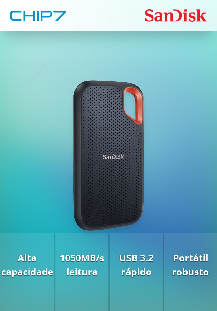 1TB SSD Disco Externo SanDisk Extreme USB 3.2 Gen 2