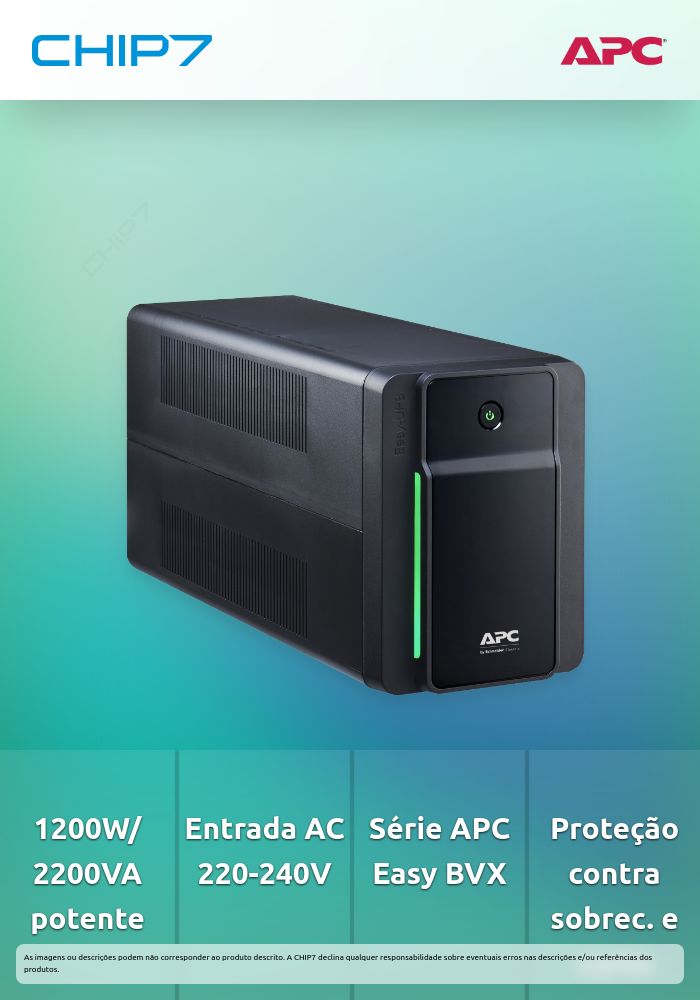 UPS APC Easy BVX Series BVX2200LI 1200W 2200VA AC 220-240V