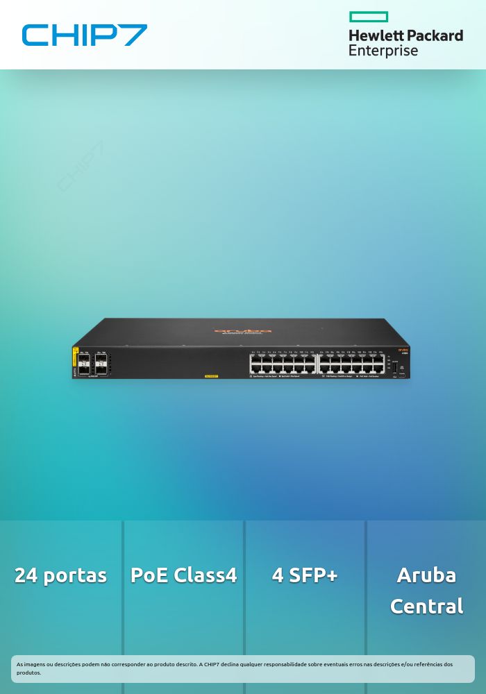 Switch HPE Aruba 6100 24G Class4 PoE 4SFP+