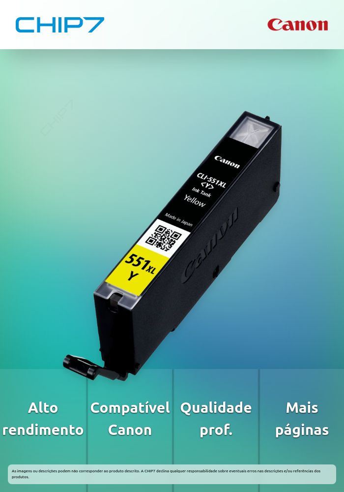 CLI-551XL Y - Yellow XL ink Cartridge