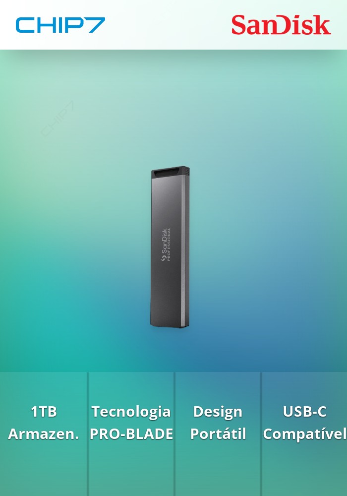 1TB SSD Disco Externo SanDisk Professional PRO-BLADE Mag