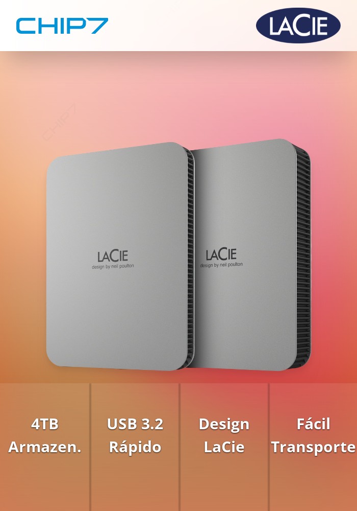 4TB HDD Disco Externo LaCie Mobile Drive STLP4000400 USB 3.2 Gen 1
