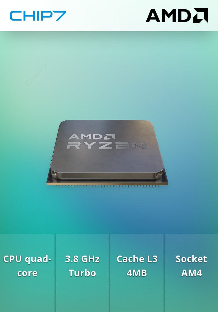 Processador CPU AMD Ryzen 3 4300G 3.8 GHz 4 Cores 8 Threads 4MB