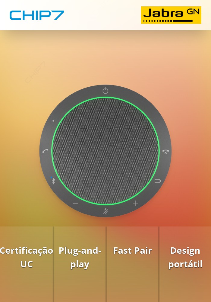Altifalante Jabra Speak2 55 UC - Certificação Zoom / Google Meet / Amazon Chime / Google Fast Pair