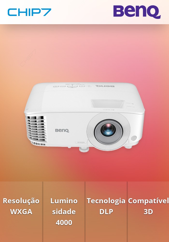 Projetor BenQ MW560 DLP Portátil 3D 4000 ANSI Lumens WXGA