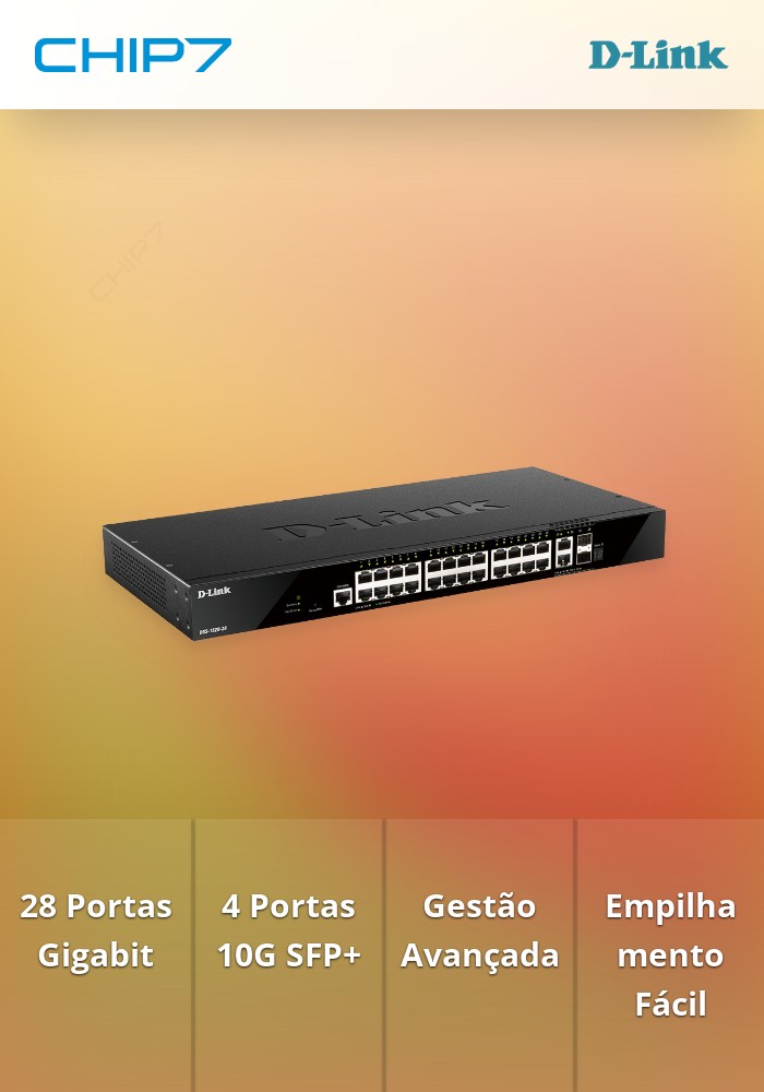 Switch D-LINK DGS-1520-28/E 28 Portas Smart Managed Gigabit Stack 4x 10G