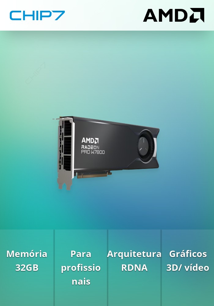Placa Gráfica AMD Radeon Pro W7800 32GB GDDR6