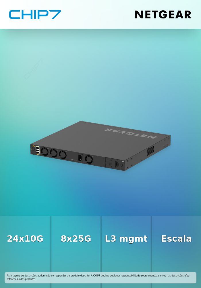 Switch NETGEAR M4350 Series M4350-24F4V L3 Gerenciada 24 x 10 Gigabit SFP+ + 8 x 25 Gigabit SFP28
