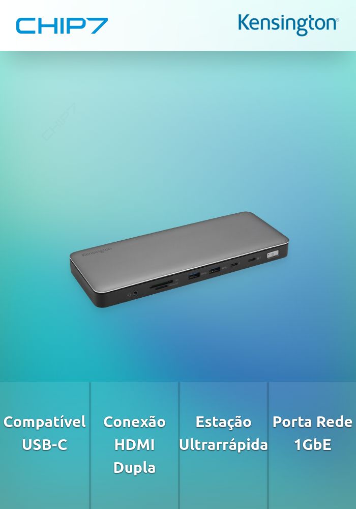 Docking Station Kensington SD5760T USB-C / USB4 / Thunderbolt 3 / Thunderbolt 4 - 2x HDMI Thunderbolt - 1GbE