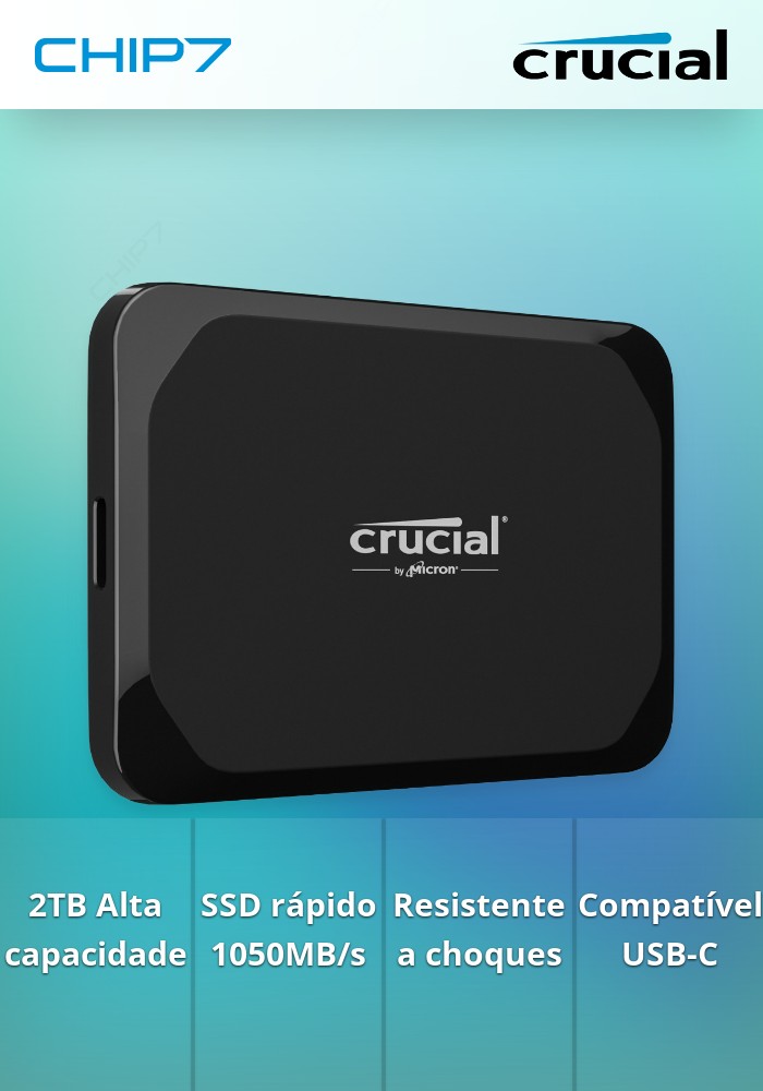 2TB SSD Externo Crucial X9 Portátil