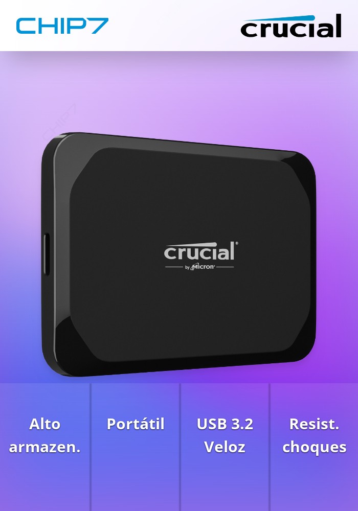 1TB SSD Externo Crucial X9 Portátil