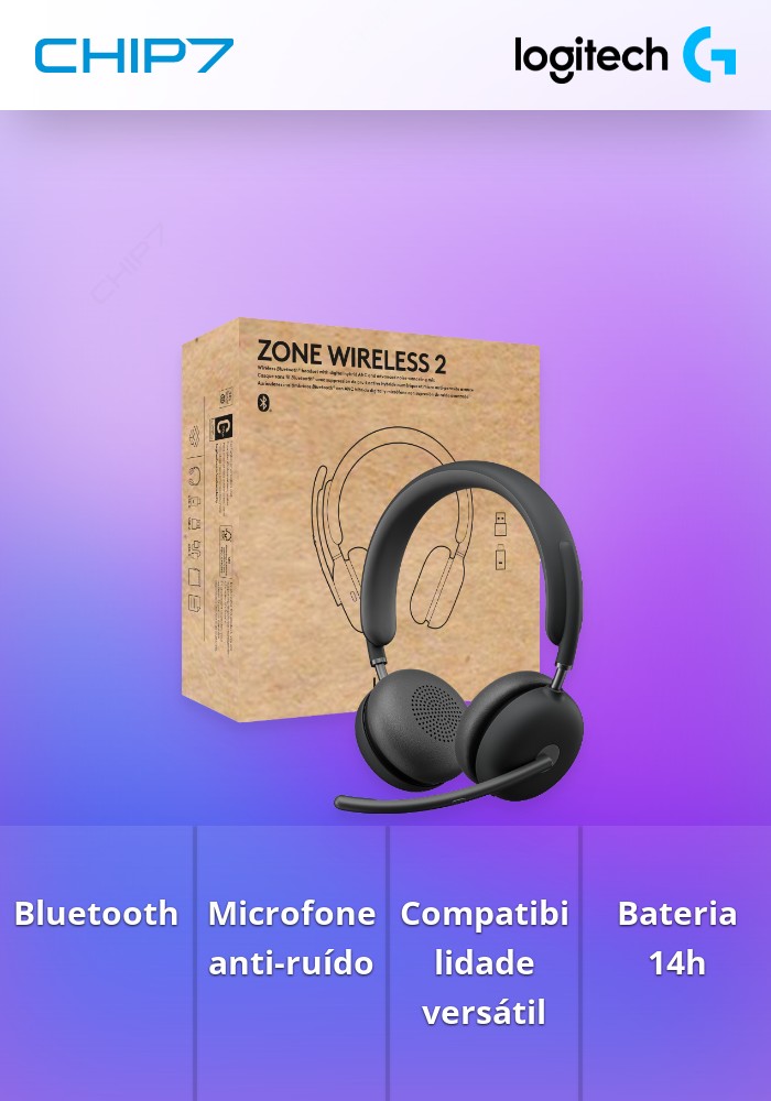 Headset Wireless Logitech Zone 2 (981-001311)
