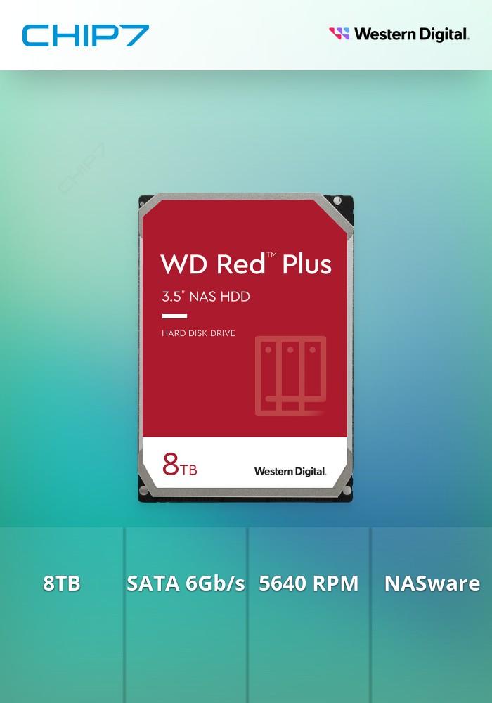 8TB HDD Western Digital Red Plus 3.5