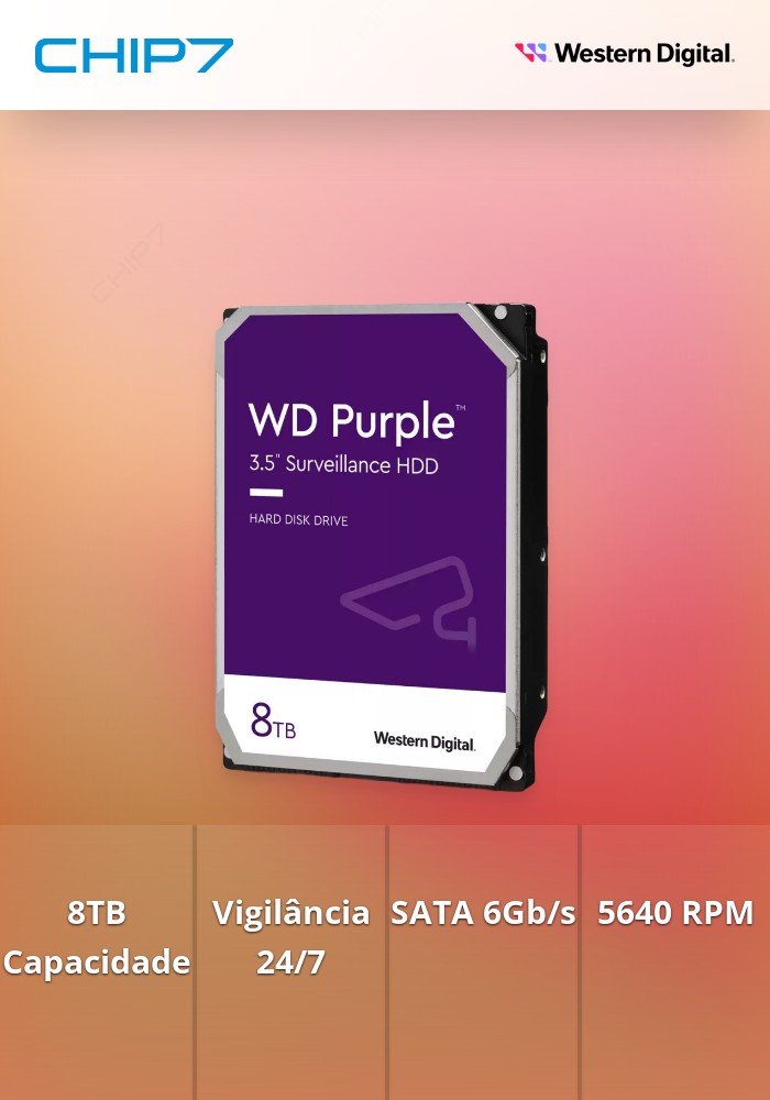 8TB HDD Western Digital Purple 3.5