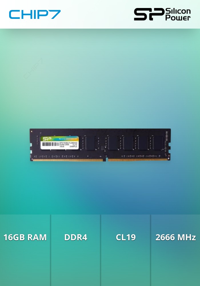 16GB RAM Silicon Power DDR4 CL19 2666 MHz UDIMM