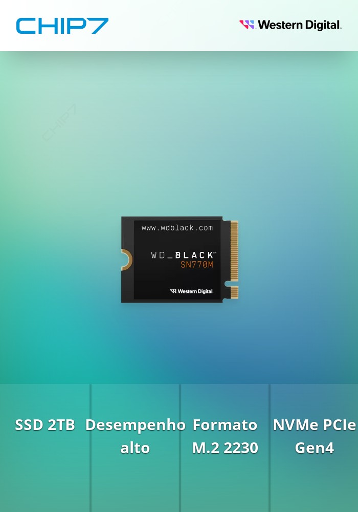 2TB SSD Western Digital Black SN770M M.2 NVME 2230 PCIe 4.0 x4 WDS200T3X0G