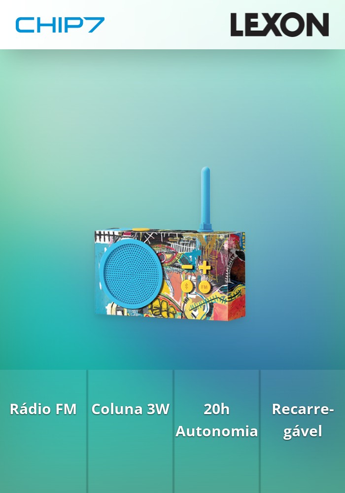Rádio FM Lexon Tykho 3 (Jean Basquiat skull)