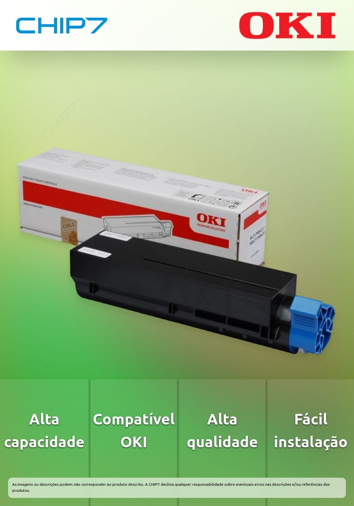 Toner OKI Preto 7k - B431/MB461/MB471/MB491