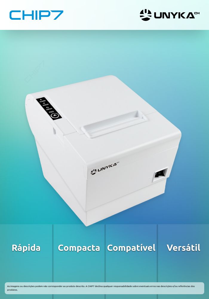 Impressora Térmica POS Unyka 5 Branca - UK56009W