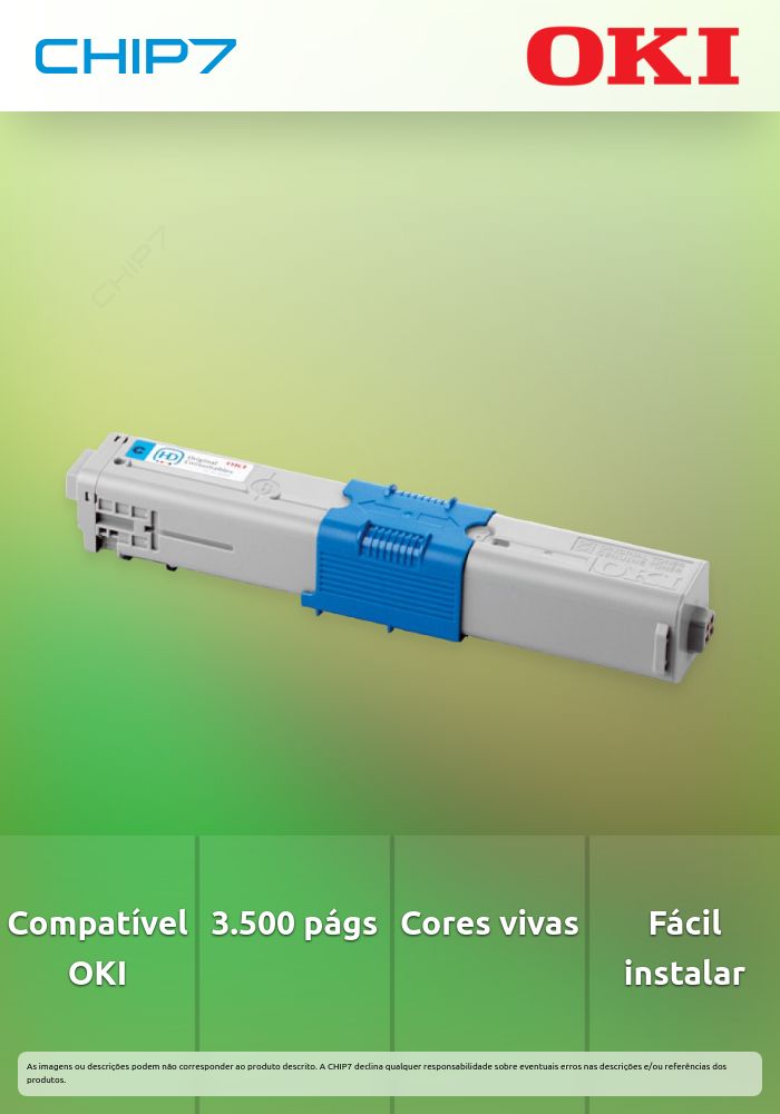Toner OKI Ciano 3,5k - C310/C330/C510/C530/MC351/MC352/MC361/MC362/MC561/MC562