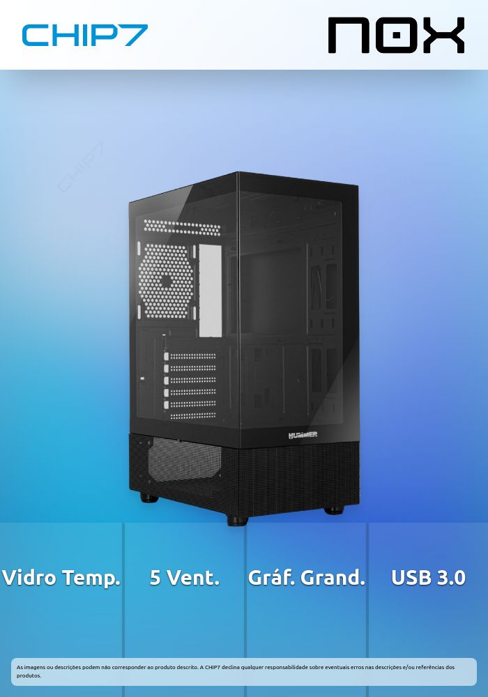 Caixa ATX Nox Hummer Vision Preta
