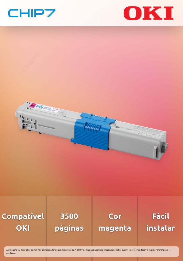 Toner OKI Magenta 3,5k - C310/C330/C510/C530/MC351/MC352/MC361/MC362/MC561/MC562