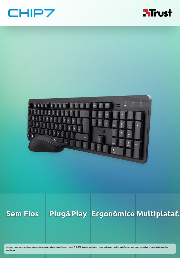 Teclado + Rato Wireless Trust TKM-360