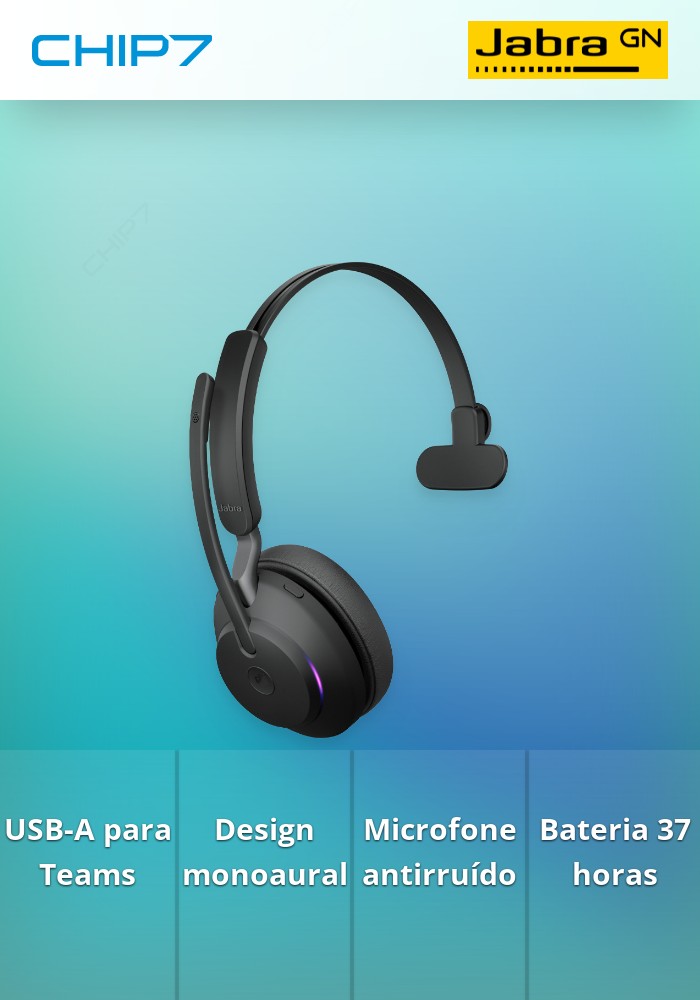 Headset Jabra Evolve2 65 MS Mono USB-A (26599-899-999)