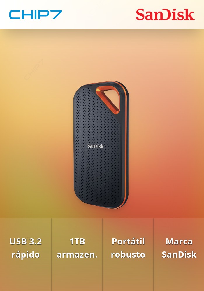 Disco Externo SSD 1TB SanDisk Extreme PRO V2 USB 3.2 Gen 2x2